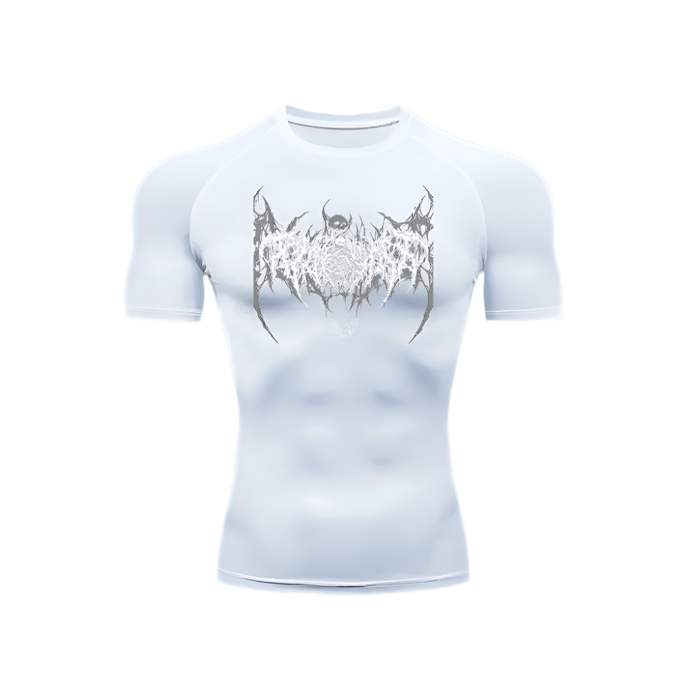 Skeleton Bat Compression Shirt Short