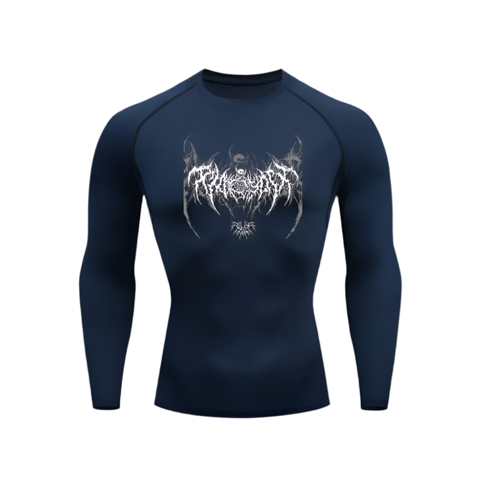 Skeleton Bat Compression Shirt Longsleeve