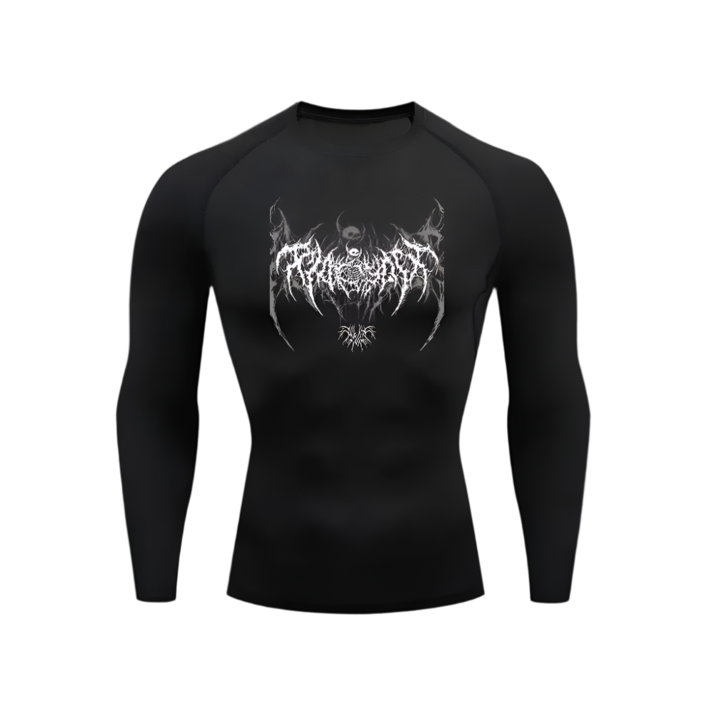 Skeleton Bat Compression Shirt Longsleeve