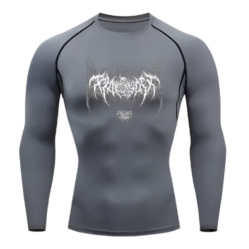 Skeleton Bat Compression Shirt Longsleeve