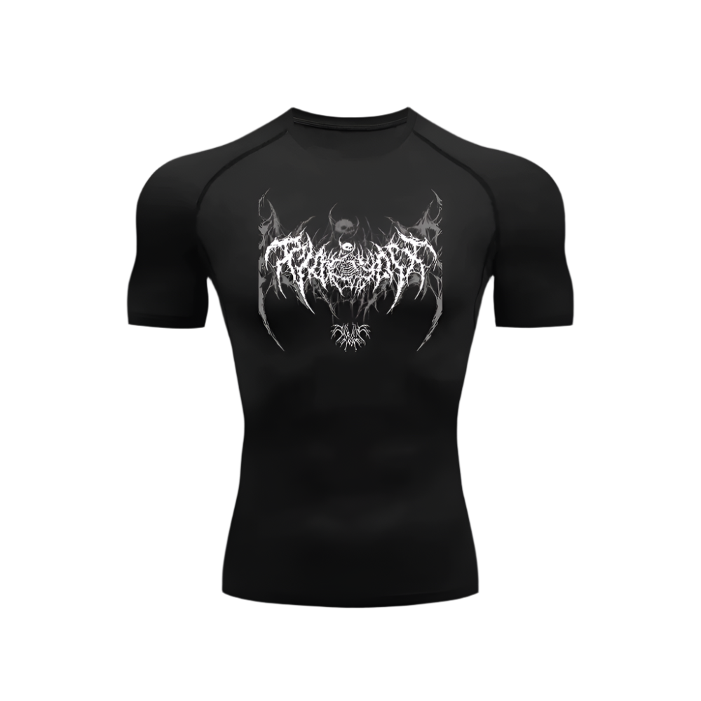 Skeleton Bat Compression Shirt Short