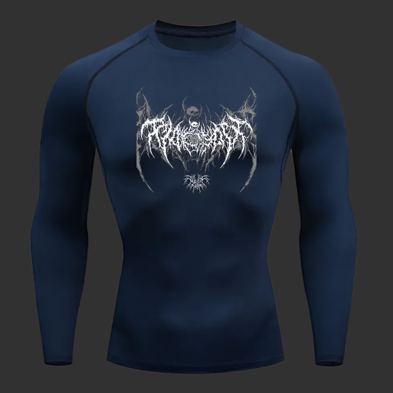 Skeleton Bat Compression Shirt Longsleeve