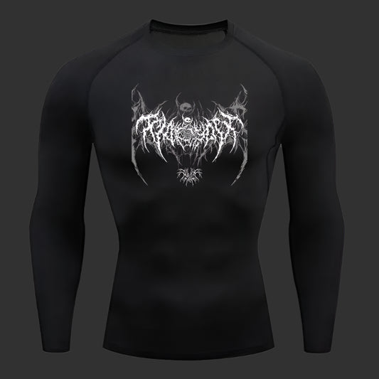 Skeleton Bat Compression Shirt Longsleeve