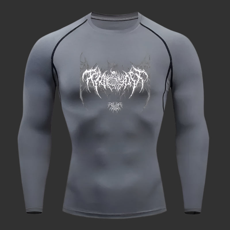 Skeleton Bat Compression Shirt Longsleeve